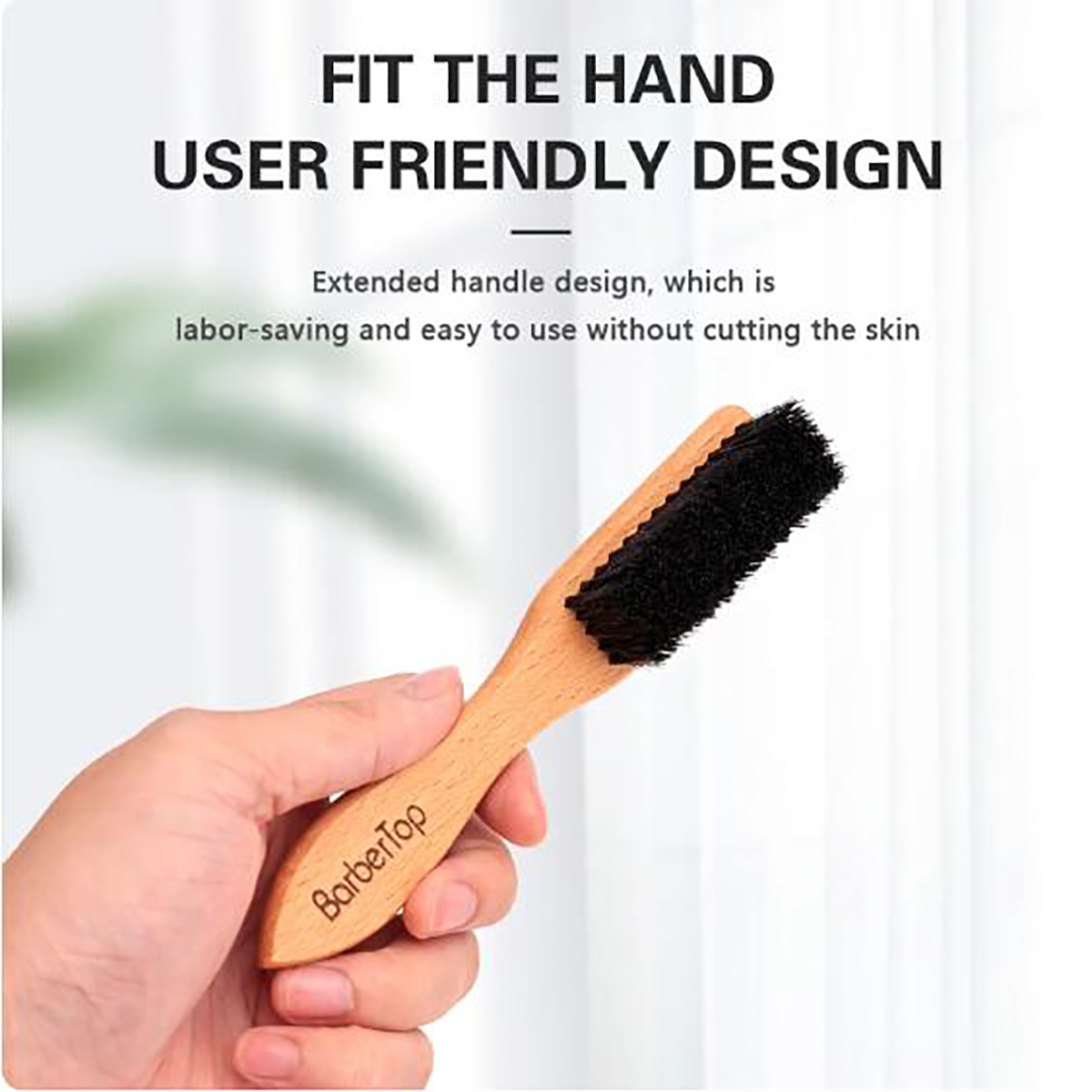 Men'S Grooming Hair - 이발소 나무 손잡이 멧돼지 강모 수염