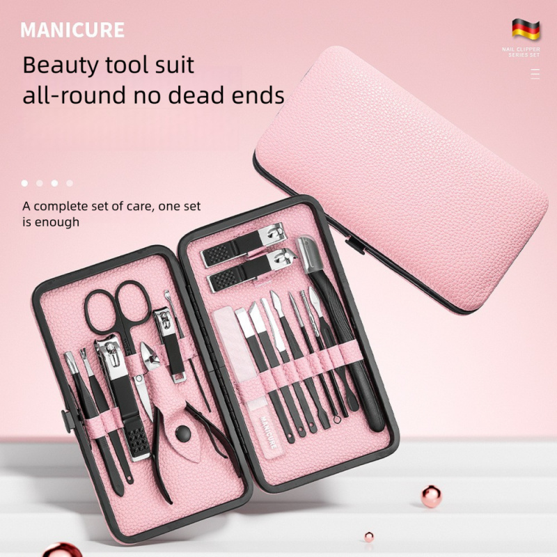 Nail Care Kit Mens - 18종 매니큐어 페디큐어 세트, 전문가용 스테인리스