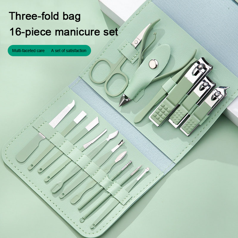 Nail Care Kit Mens - 16PCS 전문 네일 클리퍼 세트 남성과