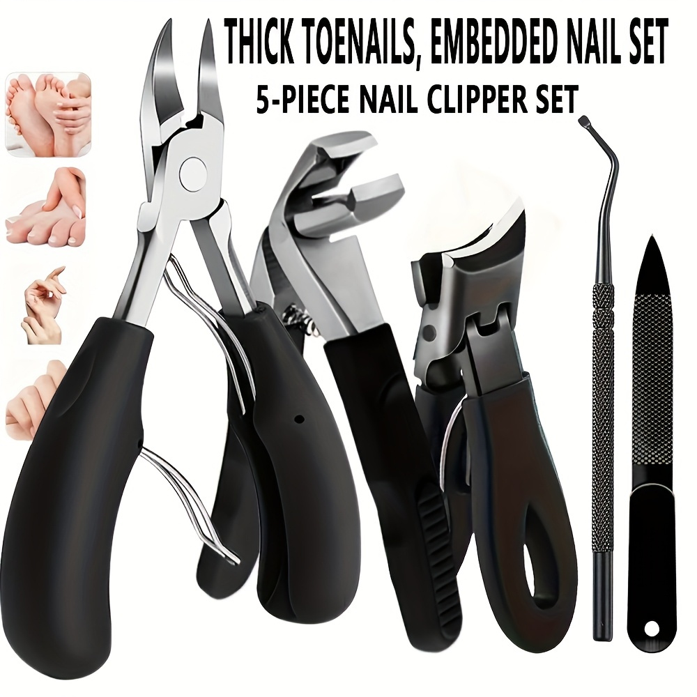 Nail Care Kit Mens - 5종 고강도 전문 페디큐어 & 매니큐어