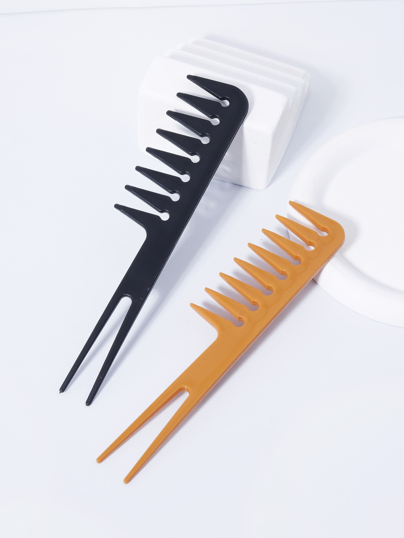 Men'S Grooming Hair - 더블 포크 와이드 톱니 빗, 양면
