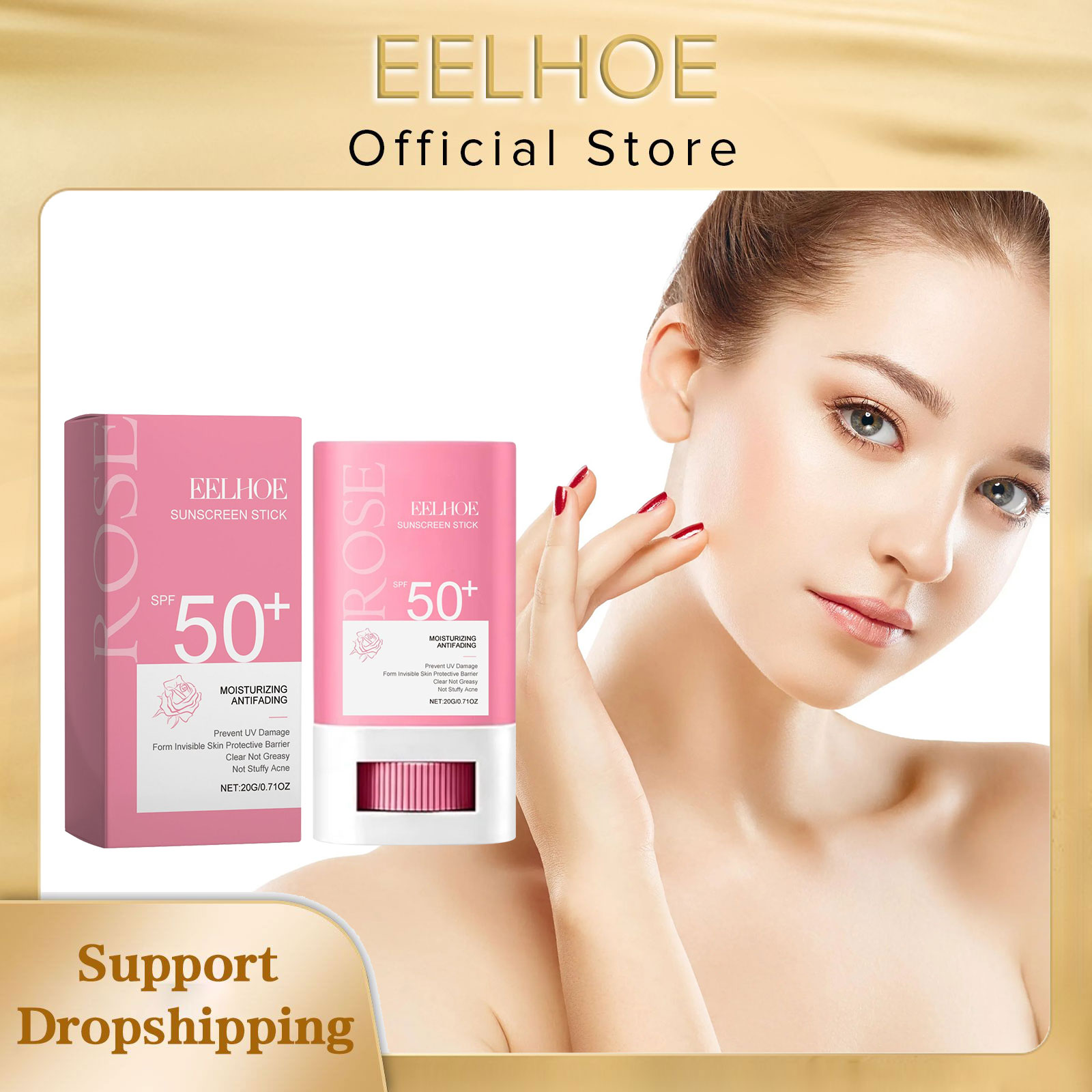 Face Moisturizer Spf - EELHOE 핑크 장미 자외선 차단 페이스