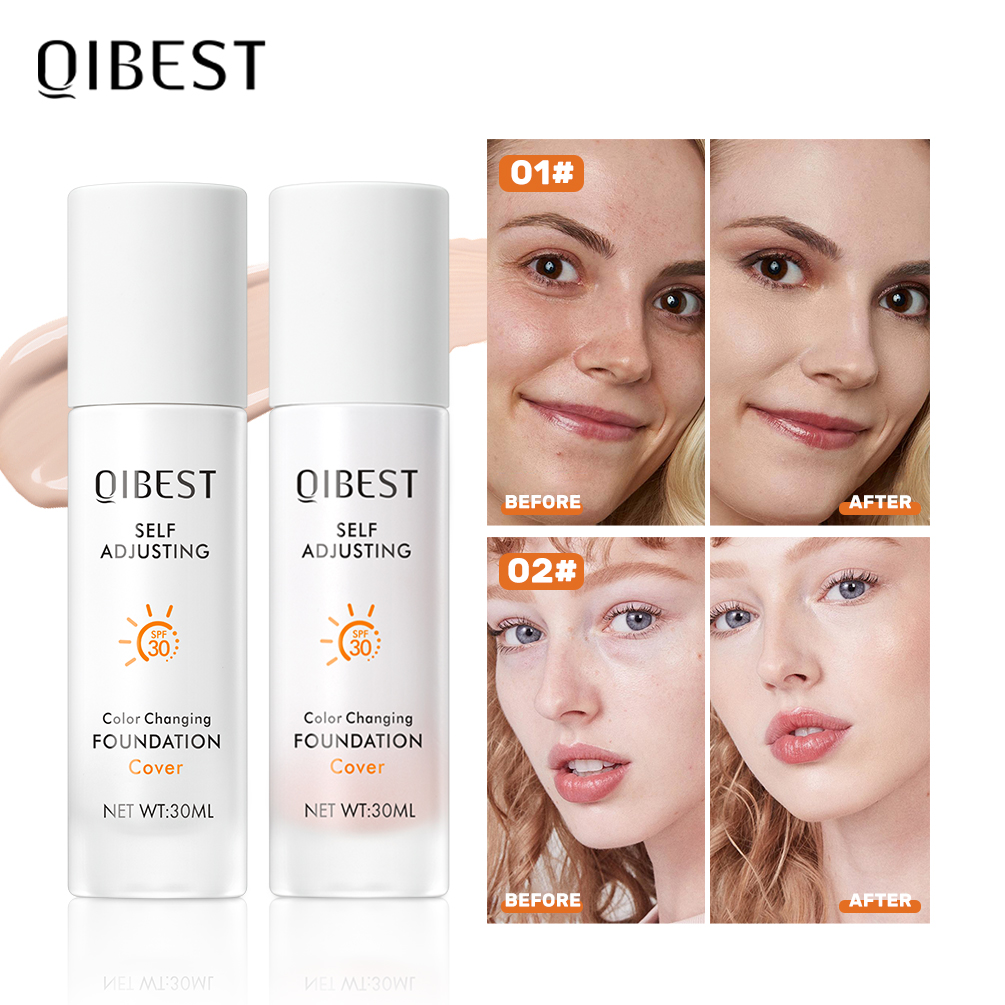 Face Moisturizer Spf - QIBEST 컬러 체인지 파운데이션 보습 SPF