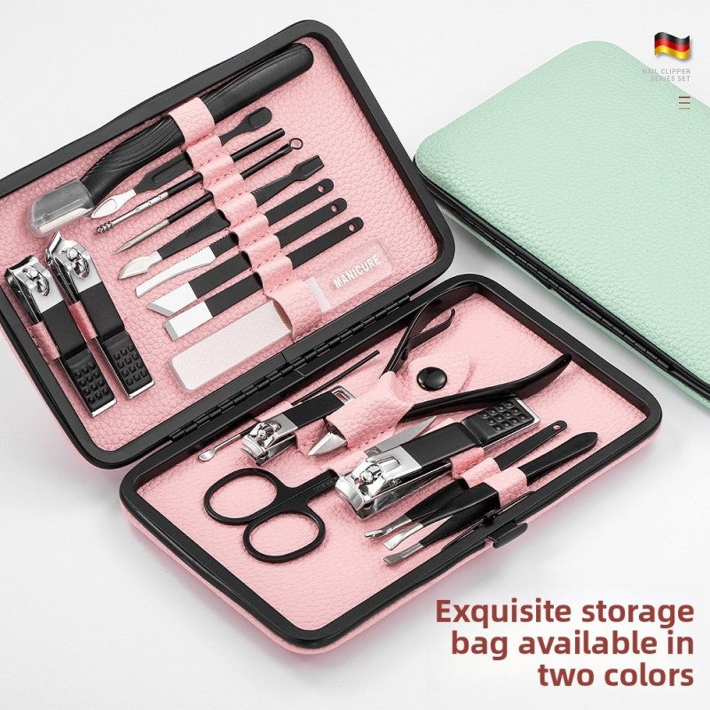 18종 매니큐어 페디큐어 세트, 전문가용 스테인리스 스 - Nail Care Kit Mens 리뷰 및 가격