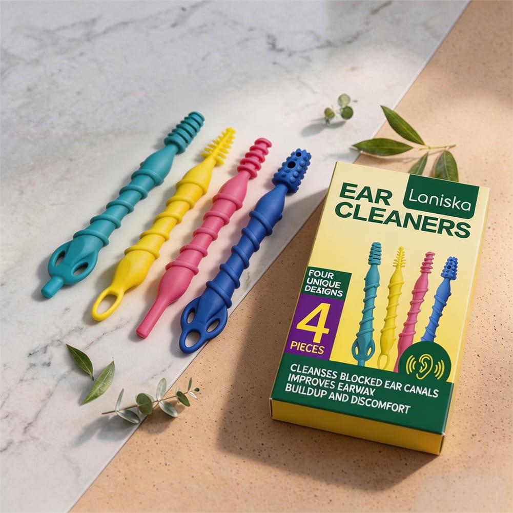 4개입 부드러운 실리콘 귀지 제거 도구, 나선형 귀 청 - Ear Wax Remover 리뷰 및 가격
