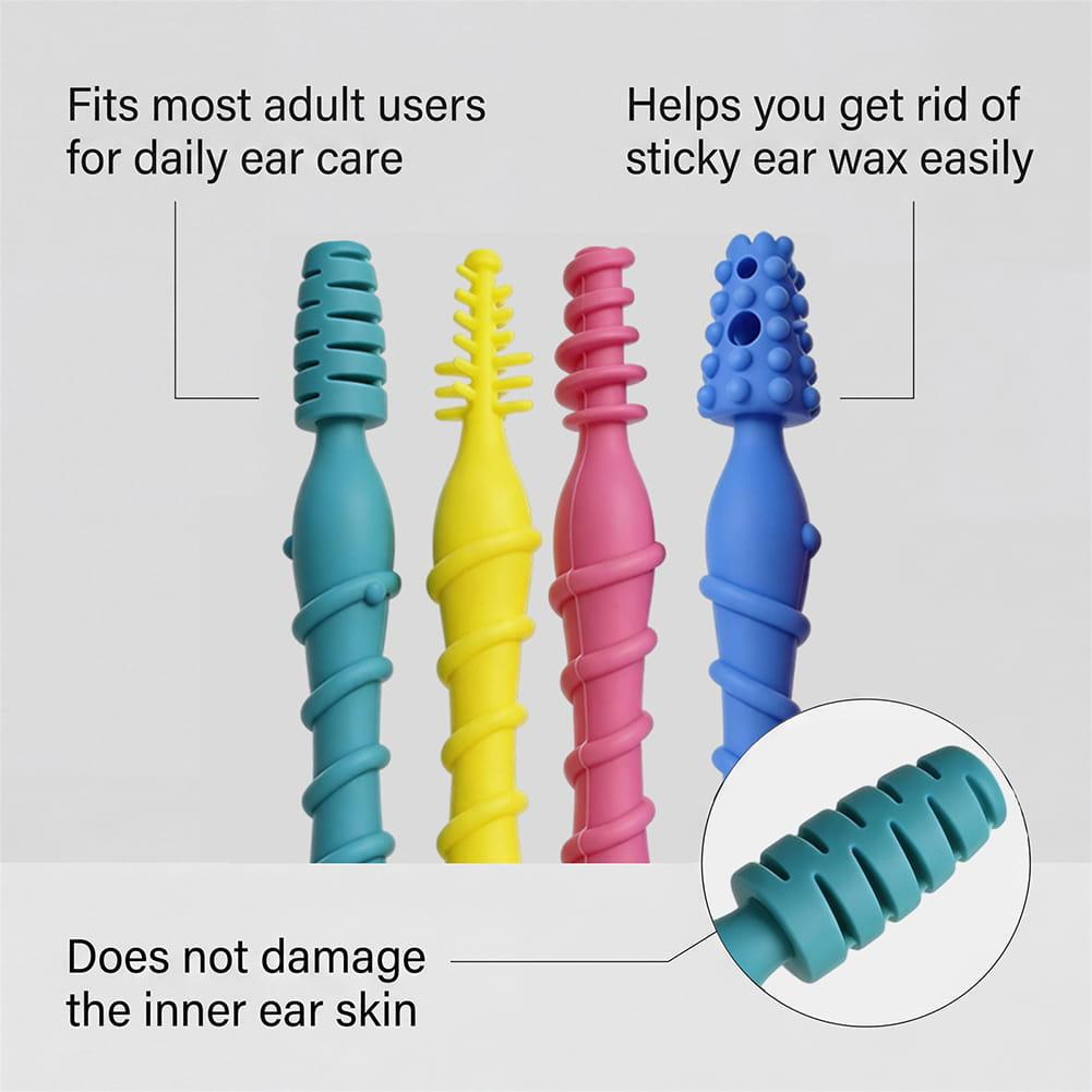 4개입 부드러운 실리콘 귀지 제거 도구, 나선형 귀 청 - Ear Wax Remover 리뷰 및 가격