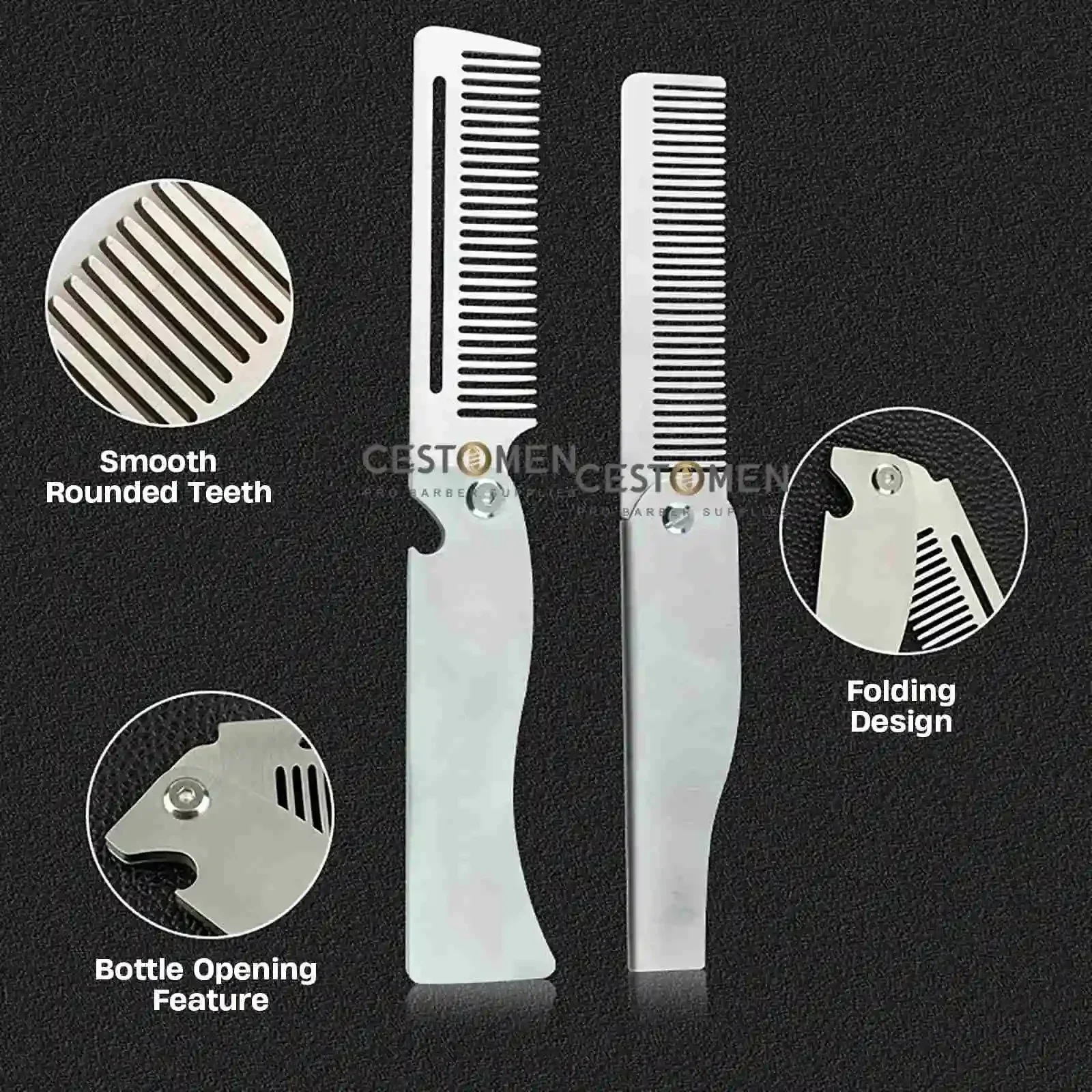 새로운 타입 1/2개 휴대용 스틸 빗 접이식 포켓 수염 - Men'S Grooming Hair 리뷰 및 가격