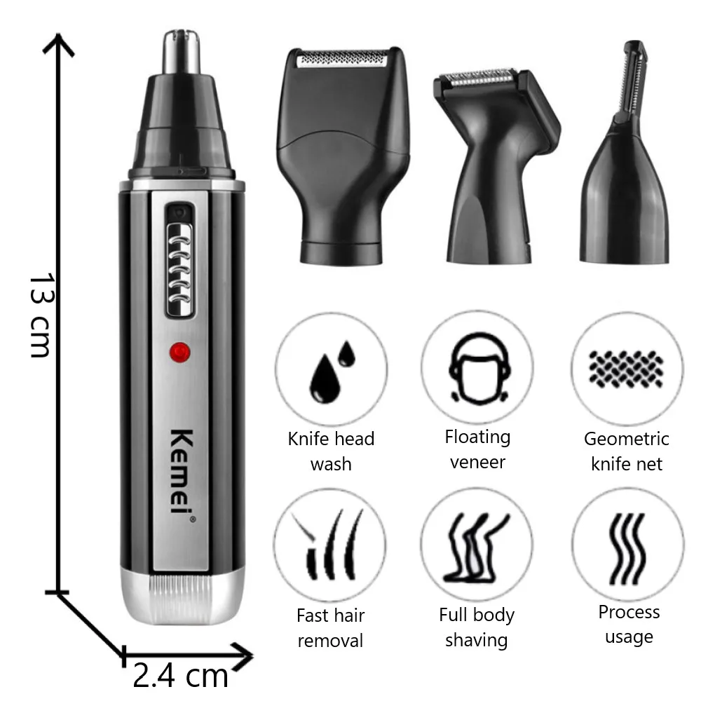 남성용 Kemei 4 in 1 트리머 전기 코 및 귀  - Men'S Grooming Ear Hair 리뷰 및 가격