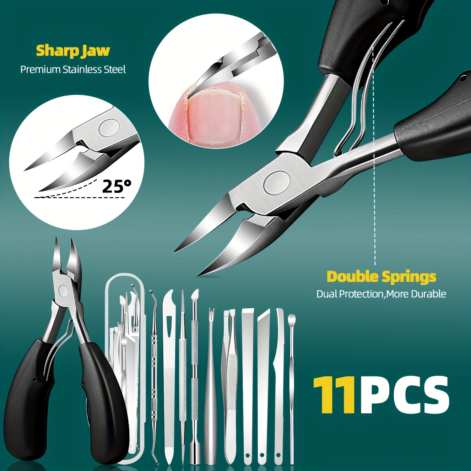 1/11/12개 스테인리스 스틸 발톱 큐티클 제거 키트 - Nail Care Kit Mens 리뷰 및 가격