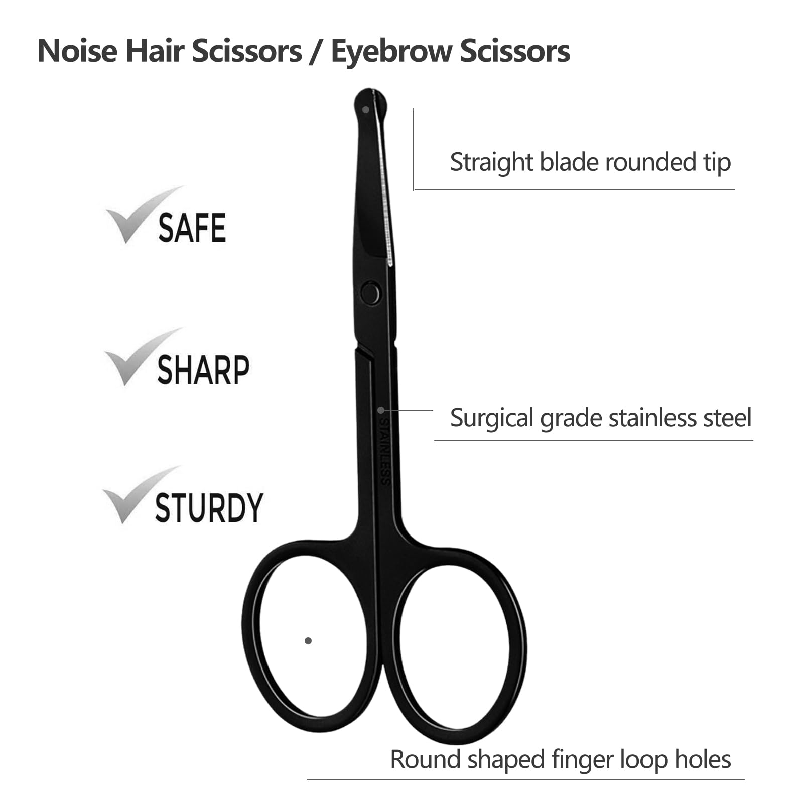 빗이 달린 눈썹 가위, 얼굴 털 정리용 소형 가위 (남 - Men'S Grooming Facial 리뷰 및 가격